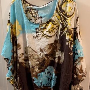 Butterfly Colorful Print Blouse